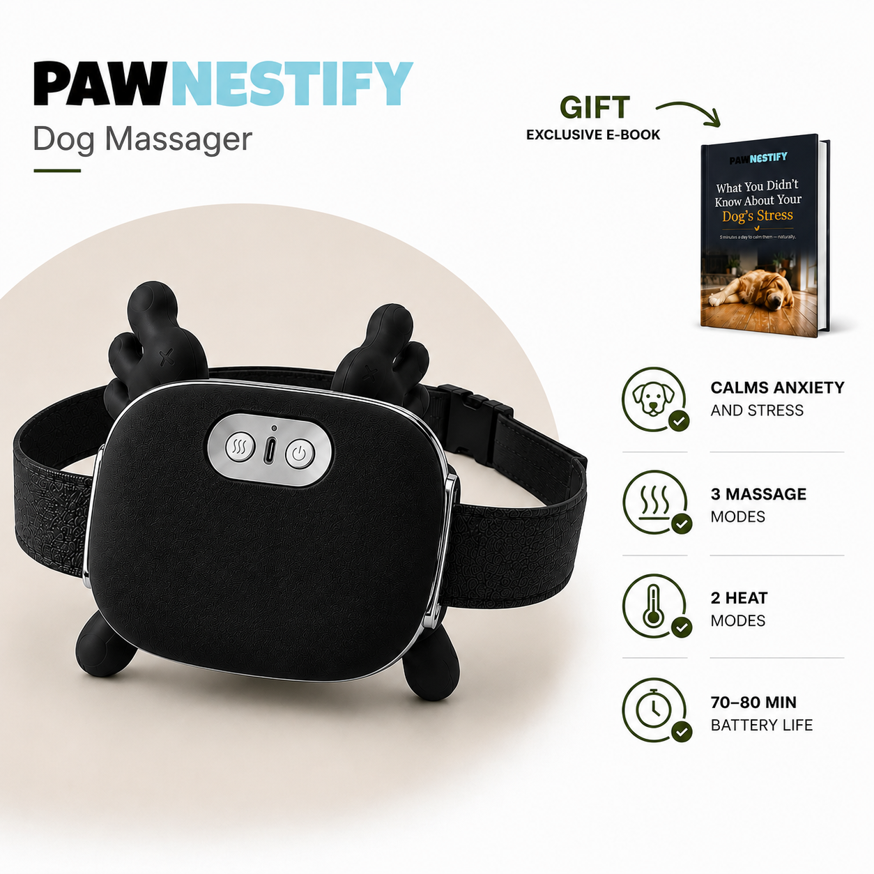 PawNestify™ - Dog Calming Massager